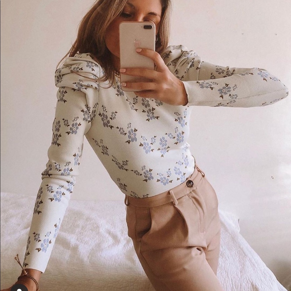 Zara floral knit sweater - Picture 2 of 13
